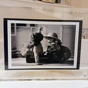 Isaac Jacobs 6x8 Acrylic Magnetic Photo Frame made for 4x6 photo Wall or Desk